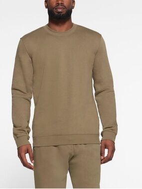 Men's Skims Army Green Lounge Fleece Crewneck Sweatshirt Size 2X